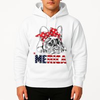 Merica Cute Bulldog 4th Of July Hoodie