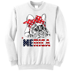 Merica Cute Bulldog 4th Of July Sweatshirt