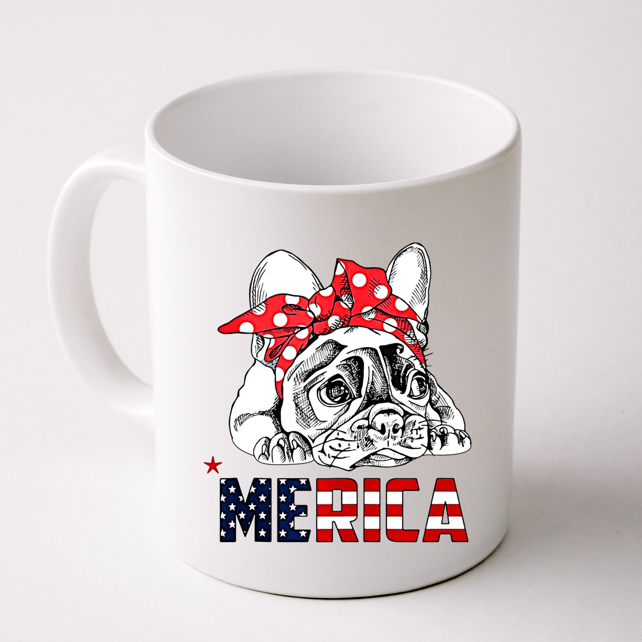 Merica Cute Bulldog 4th Of July Mug