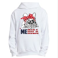 Merica Cute Bulldog 4th Of July Urban Pullover Hoodie