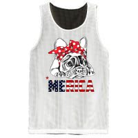 Merica Cute Bulldog 4th Of July Mesh Reversible Basketball Jersey Tank