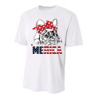 Merica Cute Bulldog 4th Of July Performance Sprint T-Shirt