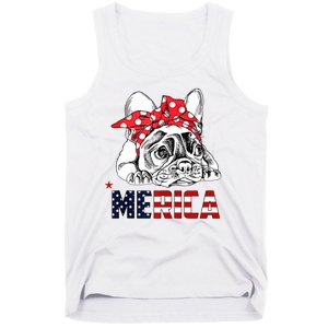 Merica Cute Bulldog 4th Of July Tank Top