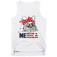 Merica Cute Bulldog 4th Of July Tank Top