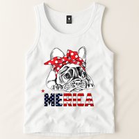 Merica Cute Bulldog 4th Of July Tank Top