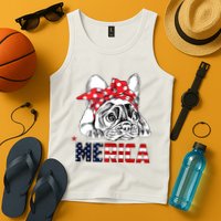 Merica Cute Bulldog 4th Of July Tank Top