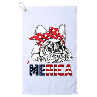 Merica Cute Bulldog 4th Of July Golf Towel
