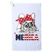 Merica Cute Bulldog 4th Of July Golf Towel