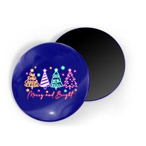 Merry Christmas Bright Christmas Tree Light Colorful Glowing Gift Magnet