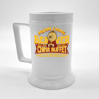 Muhn Ching Beaver All You Can Eat China Buffet Funny Beer Stein