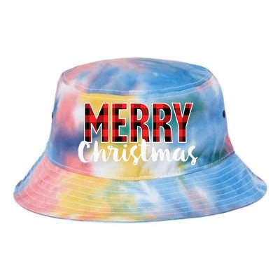 Merry Christmas Buffalo Plaid Red Santa Hat Xmas Pajamas  Tie Dye Newport Bucket Hat