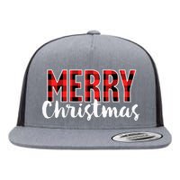 Merry Christmas Buffalo Plaid Red Santa Hat Xmas Pajamas  Flat Bill Trucker Hat