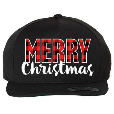 Merry Christmas Buffalo Plaid Red Santa Hat Xmas Pajamas  Wool Snapback Cap