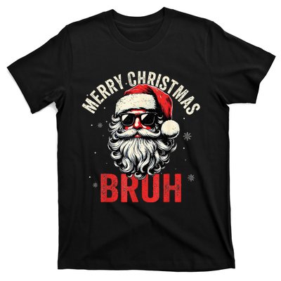 Merry Christmas Bruh Funny Santa Claus T-Shirt