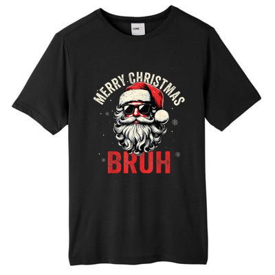 Merry Christmas Bruh Funny Santa Claus Tall Fusion ChromaSoft Performance T-Shirt