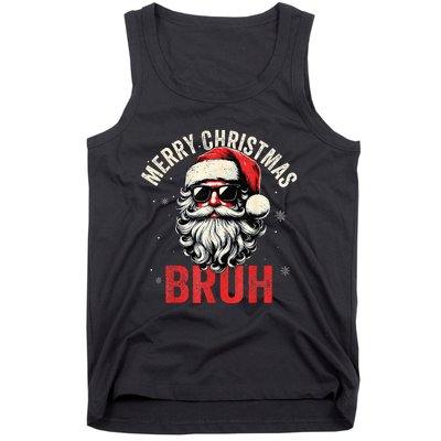 Merry Christmas Bruh Funny Santa Claus Tank Top