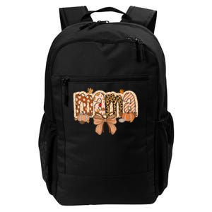 Mama Coquette Bows Leopard Mom Fall Thanksgiving Daily Commute Backpack