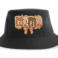 Mama Coquette Bows Leopard Mom Fall Thanksgiving Sustainable Bucket Hat