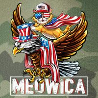 Meowica Cat Bald Eagle 4th Of July Patriotic American Flag Legacy Tie Dye Trucker Hat