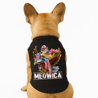 Meowica Cat Bald Eagle 4th Of July Patriotic American Flag Doggie Tank