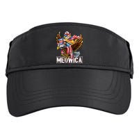 Meowica Cat Bald Eagle 4th Of July Patriotic American Flag Adult Drive Performance Visor