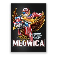 Meowica Cat Bald Eagle 4th Of July Patriotic American Flag Poster