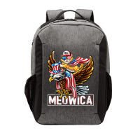 Meowica Cat Bald Eagle 4th Of July Patriotic American Flag Vector Backpack