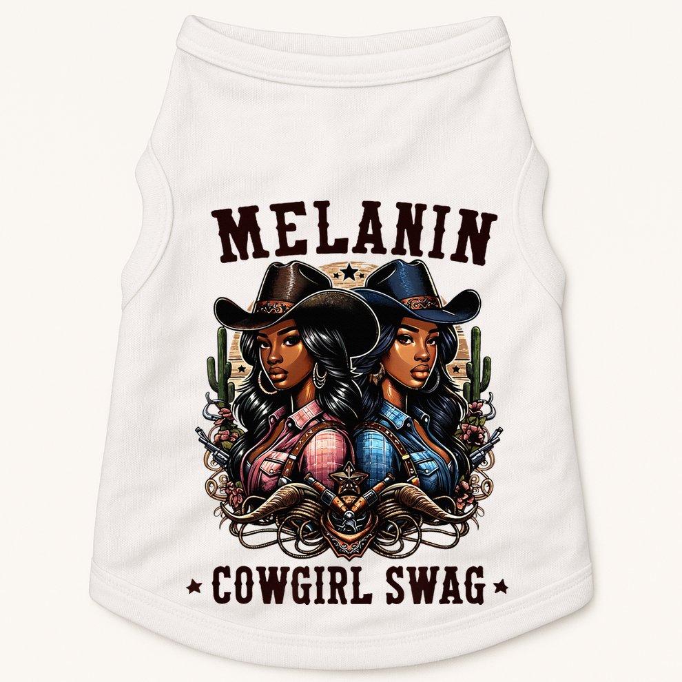 Melanin Cowgirls Black History African Melanin Cowgirl Swag Doggie Tank