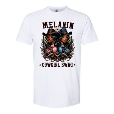 Melanin Cowgirls Black History African Melanin Cowgirl Swag Softstyle CVC T-Shirt