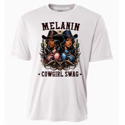 Melanin Cowgirls Black History African Melanin Cowgirl Swag Cooling Performance Crew T-Shirt