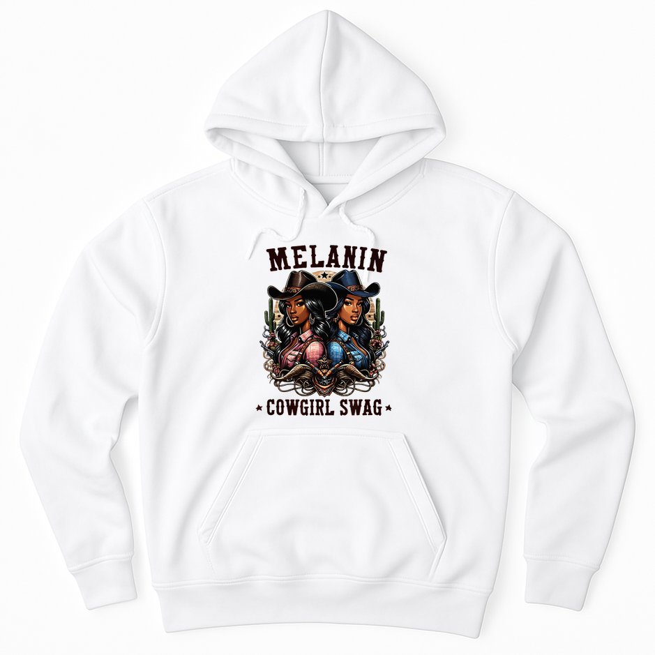 Melanin Cowgirls Black History African Melanin Cowgirl Swag Hoodie