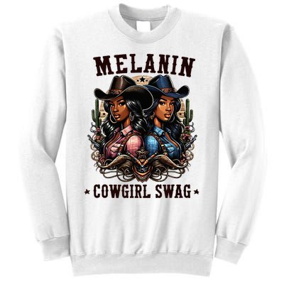 Melanin Cowgirls Black History African Melanin Cowgirl Swag Sweatshirt