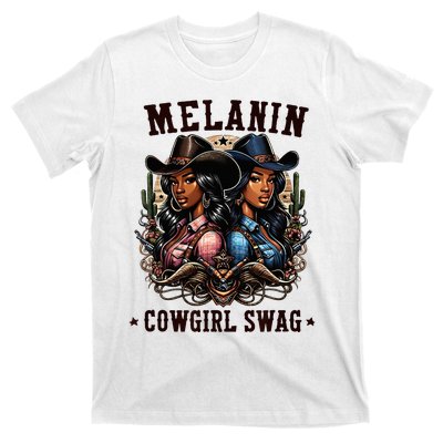 Melanin Cowgirls Black History African Melanin Cowgirl Swag T-Shirt