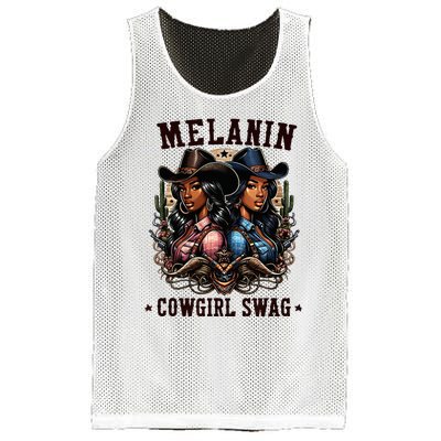 Melanin Cowgirls Black History African Melanin Cowgirl Swag Mesh Reversible Basketball Jersey Tank