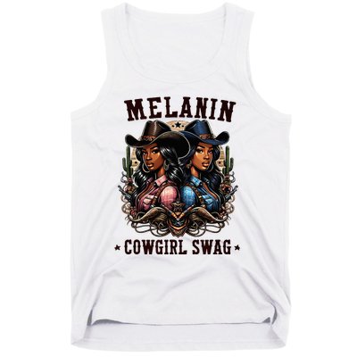 Melanin Cowgirls Black History African Melanin Cowgirl Swag Tank Top