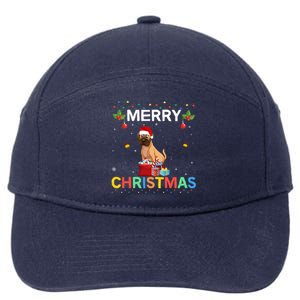 Merry Christmas Boxer Dog Lovers Group Xmas Holiday Party Cool Gift 7-Panel Snapback Hat