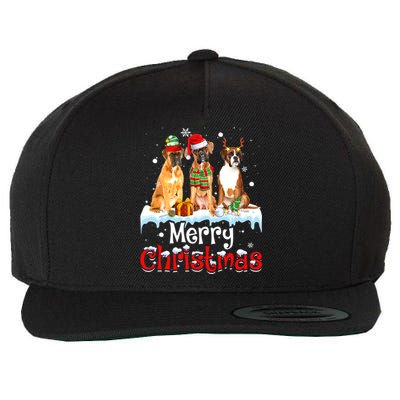 Merry Christmas Boxer Dog Squad Santa Dog Xmas Meaningful Gift Wool Snapback Cap