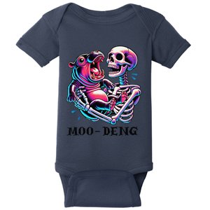 Moodeng Cute Baby Pygmy Hippo Bouncy Pig In Thai Halloween Baby Bodysuit