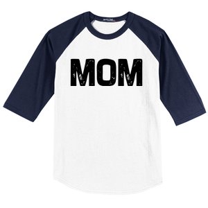 Mom Classic Bold Font Mommy Birthday Gift MotherS Day 2025 Baseball Sleeve Shirt