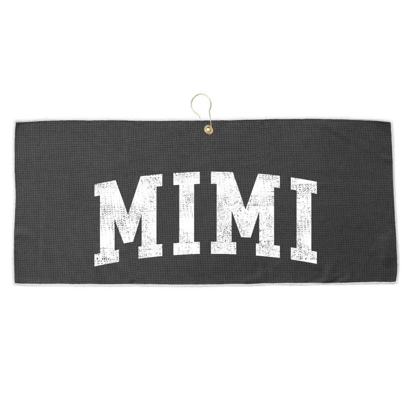 Mimi Classic Bold Font Mimi Birthday Gift Large Microfiber Waffle Golf Towel