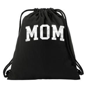 Mom Classic Bold Font Mommy Birthday Gift Drawstring Bag