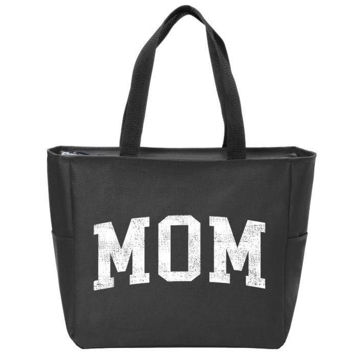 Mom Classic Bold Font Mommy Birthday Gift Zip Tote Bag