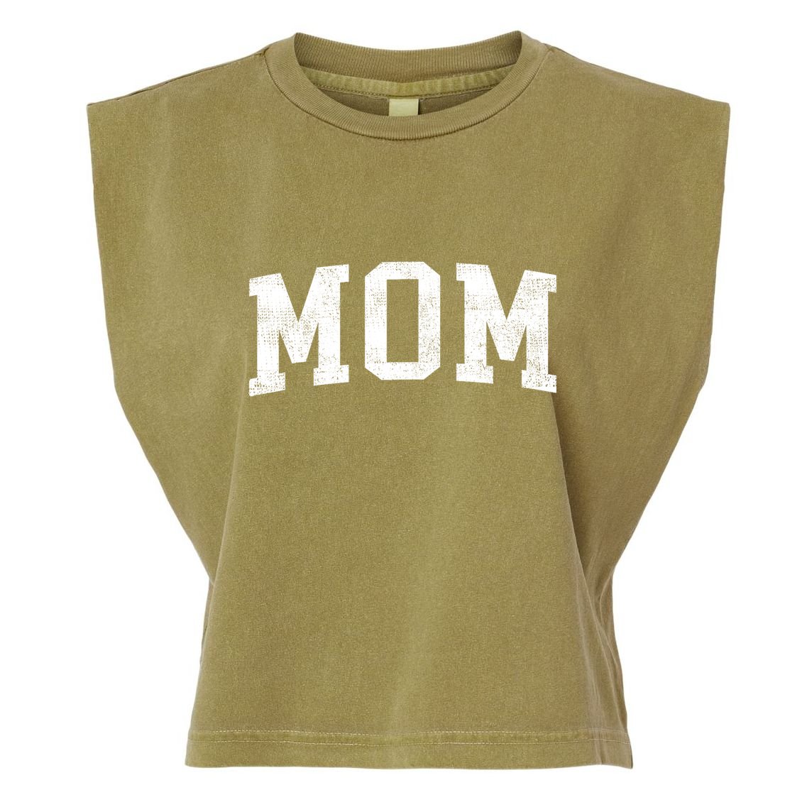 Mom Classic Bold Font Mommy Birthday Gift Garment-Dyed Women's Muscle Tee