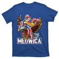 Meowica Cat Bald Eagle 4th Of July Patriotic American Flag Gift T-Shirt