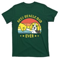 Men Cute Best Beagle Dad Ever Vintage Puppy Lover Retro Design T-Shirt