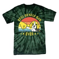 Men Cute Best Beagle Dad Ever Vintage Puppy Lover Retro Design Tie-Dye T-Shirt