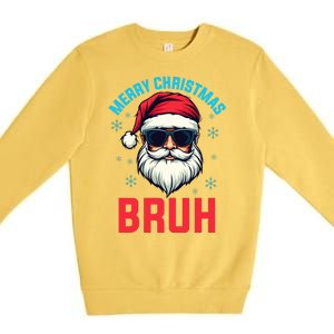 Merry Christmas Bruh Premium Crewneck Sweatshirt