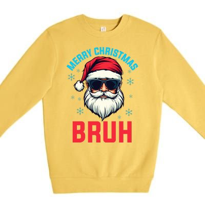 Merry Christmas Bruh Premium Crewneck Sweatshirt