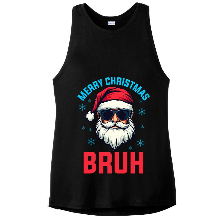Merry Christmas Bruh Ladies PosiCharge Tri-Blend Wicking Tank