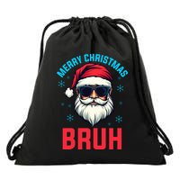 Merry Christmas Bruh Drawstring Bag